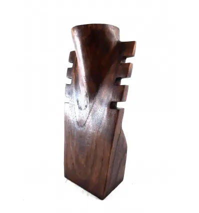 Présentoir en bois pour colliers et pendentifs 25cm | Finition "Chocolat"