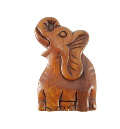 Boîte à secrets en Bois - L'éléphant