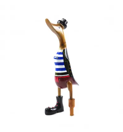 Canard décoratif en bois 35cm - Pirate