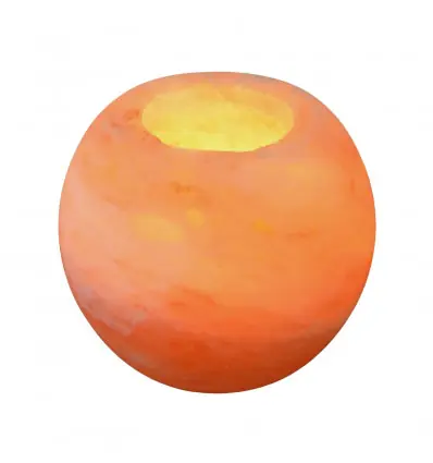 Bougeoir en Cristal de Sel de l'Himalaya forme sphère 900g