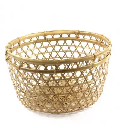 Panier de rangement en rotin tressé Ø45cm style bohème