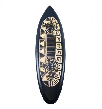 Planche de surf décorative en bois motif Tortues 50cm