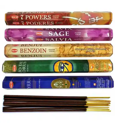 Assortiment d'encens - Bouquet "Contre le Mauvais Oeil" 5 parfums / 100 bâtons | HEM