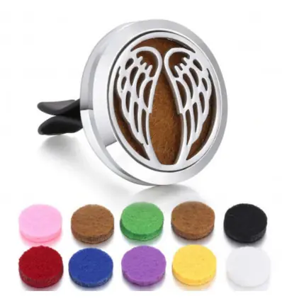 Diffuseur de parfum pour voiture à clipser + 10 buvards | Ailes d'Ange