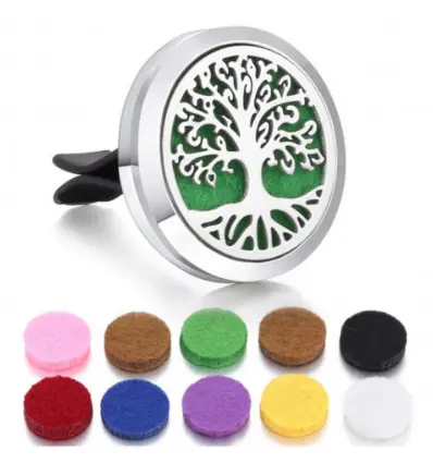 Diffuseur de parfum pour voiture à clipser + 10 buvards | Arbre de Vie