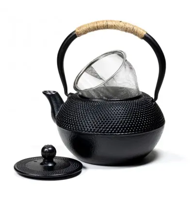 Théière Tetsubin en fonte noire style japonais - 1.2L