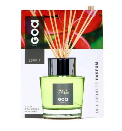 Goatier Esprit Fleur de tiaré - Diffuseur de Parfum à tiges de rotin Goa - 200ml