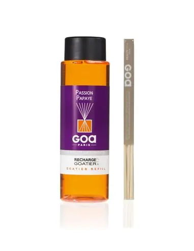Recharge de parfum Passion Papaye - Goa 250ml + 1 pack rotin