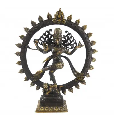 Grande Statue Shiva Nataraja en laiton 50cm. Décoration Indienne