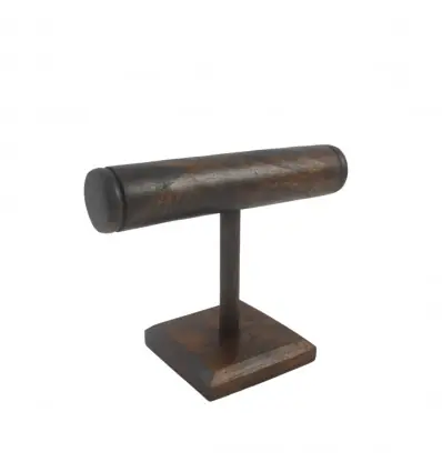 Présentoir / Rangement en bois pour bracelets et montres | Finition "Chocolat"