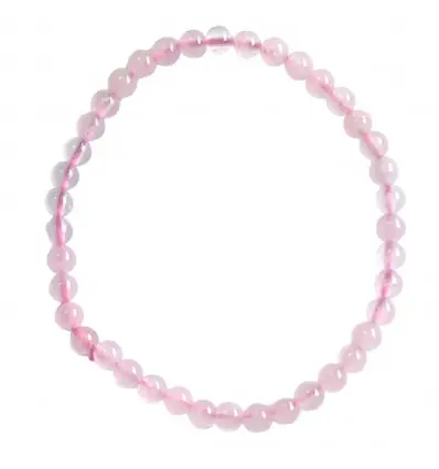 Bracelet en Quartz Rose | Boules 4mm