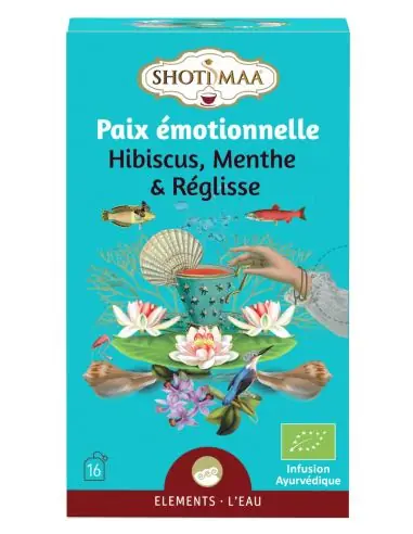 Tisane Bio Paix Émotionnelle - Hibiscus, Menthe & Réglisse | Shoti Maa Éléments