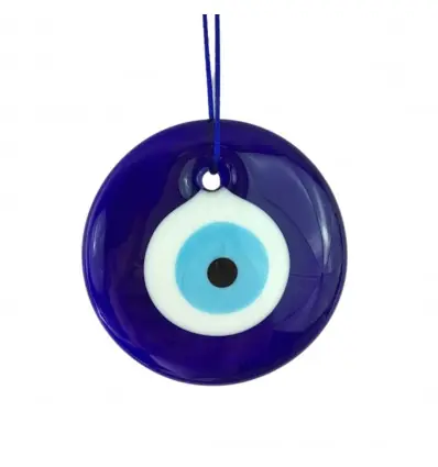 Œil turc / Œil bleu en verre ø3cm : Amulette Porte-Bonheur
