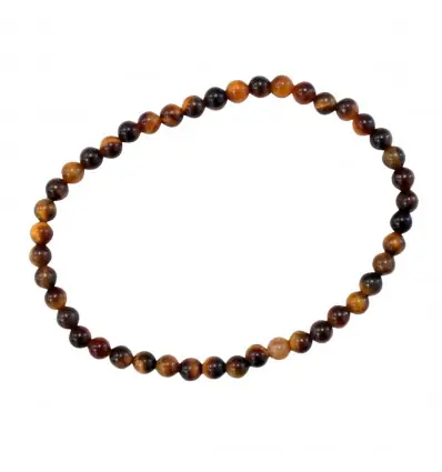 Bracelet œil de Tigre naturel | Boules 4mm