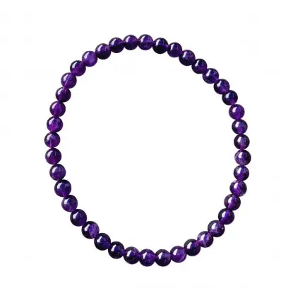 Bracelet Améthyste | Boules 4mm