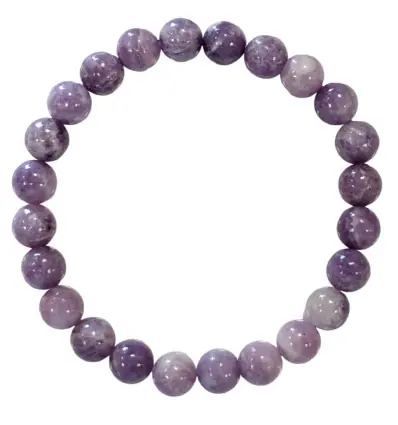 Bracelet Lépidolite | Boules 8mm