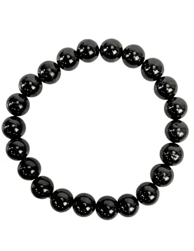Bracelet Shungite noire naturelle | Boules 8mm