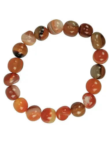 Bracelet Cornaline | Pierres roulées 10mm