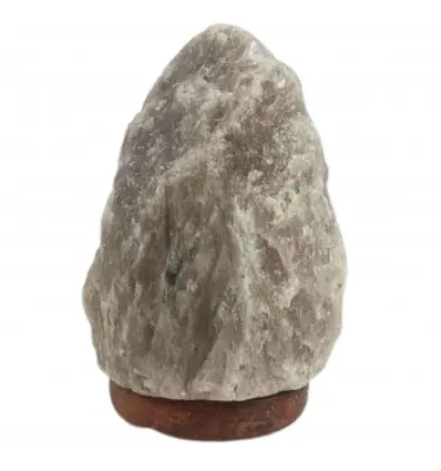 Lampe en cristal de sel de l'Himalaya gris de 1.5 à 2 kg