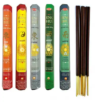 Assortiment d'encens - Bouquet "Feng Shui" 5 parfums / 100 bâtons | HEM