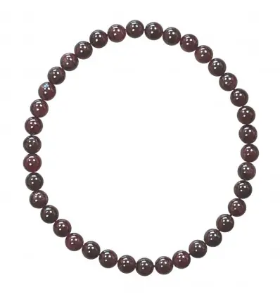 Bracelet Grenat rouge | Boules 4mm