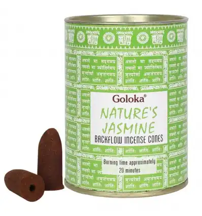 Boîte de 24 cônes d'encens Backflow Jasmin | Goloka