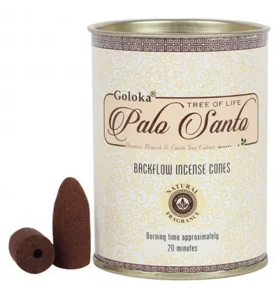 Boîte de 24 cônes d'encens Backflow Palo Santo | Goloka