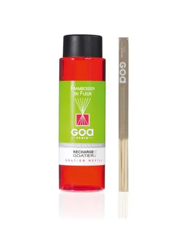 Recharge de parfum Framboisier en Fleur - Goa 250ml + 1 pack rotin