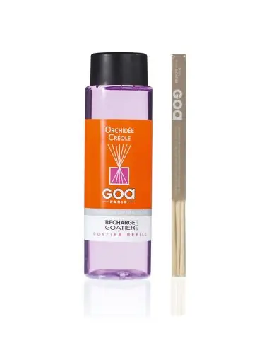 Recharge de parfum Orchidée Créole - Goa 250ml + 1 pack rotin