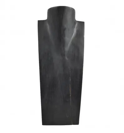 Déclassé - Buste - Présentoir à colliers en bois massif noir 35cm