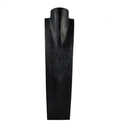 Déclassé - Présentoir spécial colliers longs 60cm - Buste en bois massif noir