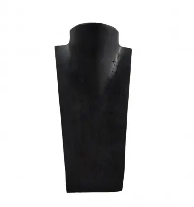 Déclassé - Buste Présentoir à colliers en bois massif noir 25cm