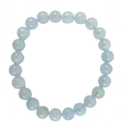 Bracelet Aigue-marine | Boules 8mm