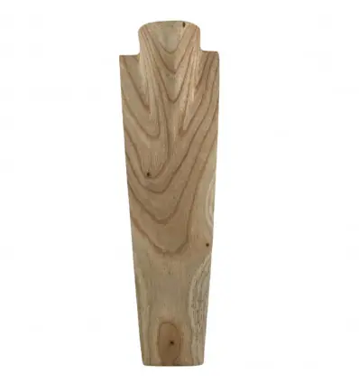 Déclassé - Présentoir spécial colliers longs 60cm en bois massif brut