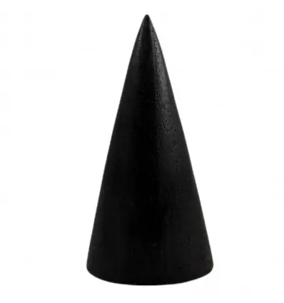Cône en bois 15cm - Présentoir à Bijoux | Finition Noir Ébène