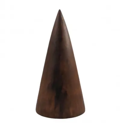 Cône en bois 15cm - Présentoir à Bijoux | Finition "Chocolat"