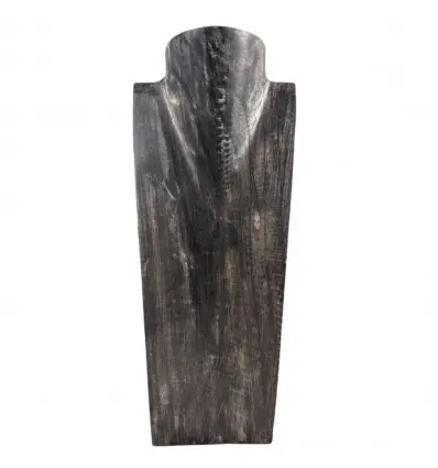 Déclassé - Buste - Présentoir à colliers en bois finition "noir vintage" 35cm