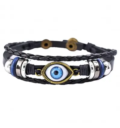 Bracelet porte-bonheur pour Homme - Amulette contre le mauvais oeil