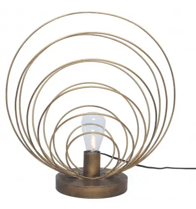 Lampe ronde "AZGIR" en Métal doré 44cm