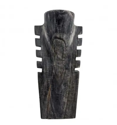 Déclassé - Présentoir à colliers cranté en bois finition "noir vintage" 30cm