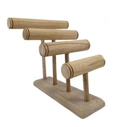 Déclassé - Grand présentoir à bracelets et montres 4 joncs en bois brut