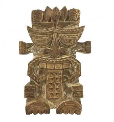 Totem Tiki "Koh Yao Yai" en bois 30cm