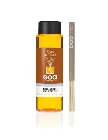 Recharge de parfum Fèves de Tonka - Goa 250ml + 1 pack rotin