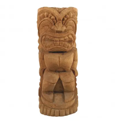 Statue Hawaïenne "Tiki Kane" en bois de Cocotier 50cm