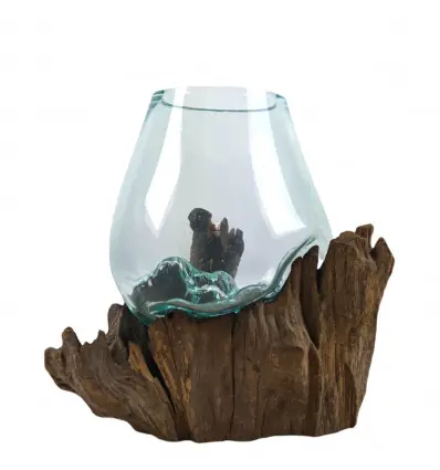 Vase en Verre Soufflé sur Racine de Gamal | Format S