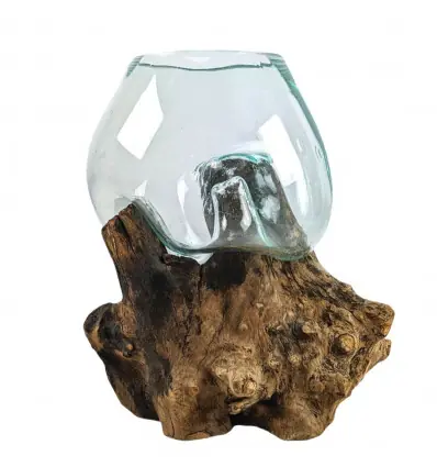 Vase en Verre Soufflé sur Racine de Gamal | Format M