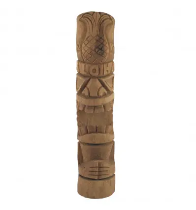 Statue de Jardin / Totem Tiki "Aloha" en bois de Cocotier 100cm
