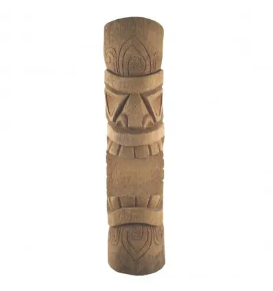 Statue de Jardin / Totem Tiki XL en bois de Cocotier 100cm