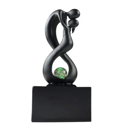 Fontaine d'intérieur moderne "Union infinie" 30cm - Coloris Noir