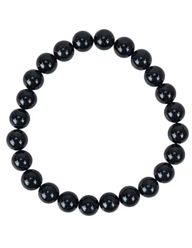 Bracelet Tourmaline Noire | Boules 8mm